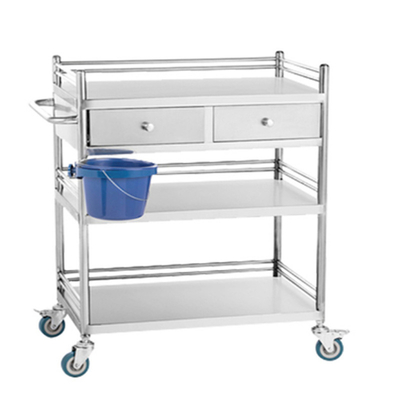 RK Bakeware Chine Hôpital médical revêtement Chariot en acier inoxydable Chariot chirurgical avec tiroirs