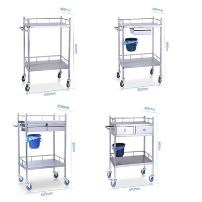 RK Bakeware Chine Foodservice NSF Chariot médical hospitalier en acier inoxydable avec tiroirs