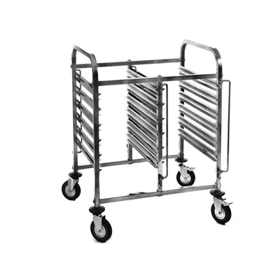 RK Bakeware China Foodservice NSF Double ligne plateau rack chariot en acier inoxydable chariot de boulangerie