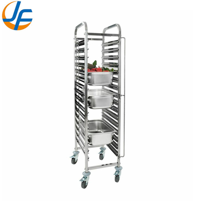 Rk Bakeware China-Z Frame 20 Pan End Load Trolley de nidification en acier inoxydable à plaques de pain - monté
