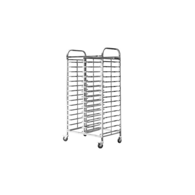 Rk Fabricant de produits de boulangerie Chine-Aluminium 10 Pan Side Load Bun Sheet Pan Rack - Assemblé