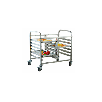 Rk Fabricant de produits de boulangerie Chine-Aluminium 10 Pan Side Load Bun Sheet Pan Rack - Assemblé