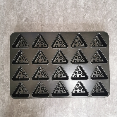 Moule PFA de gâteau de silicone de triangle de 20 cavités enduisant non le bâton